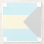 Bahamianische Flagge Glasuntersetzer (Rückseite)
