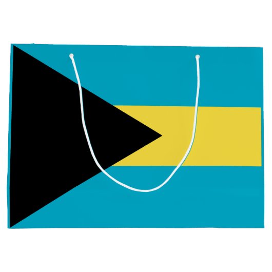 Bahamianische Flagge Große Geschenktüte (Rückseite)