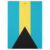 Bahamianische Flagge Klemmbrett (Rückseite)