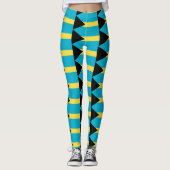 bahamianische Flagge Leggings (Vorderseite)