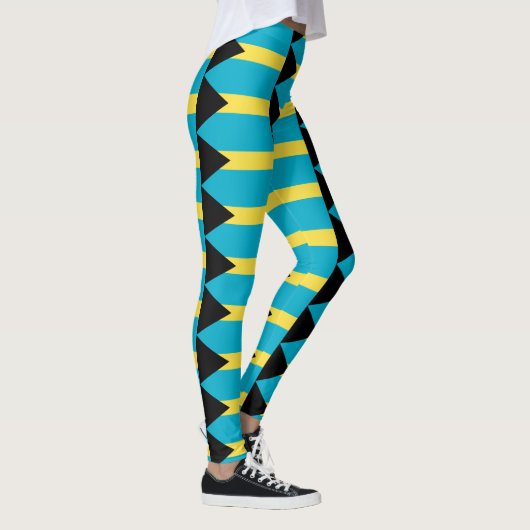 bahamianische Flagge Leggings (Rechts)