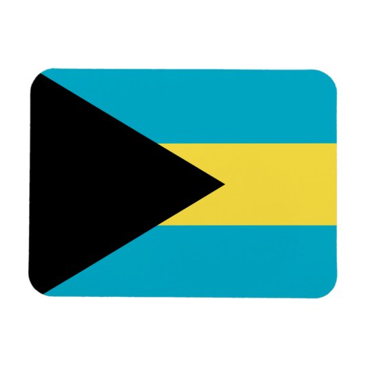 Bahamianische Flagge Magnet (Horizontal)