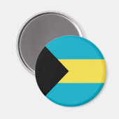 Bahamianische Flagge Magnet (Vorderseite/Rückseite)