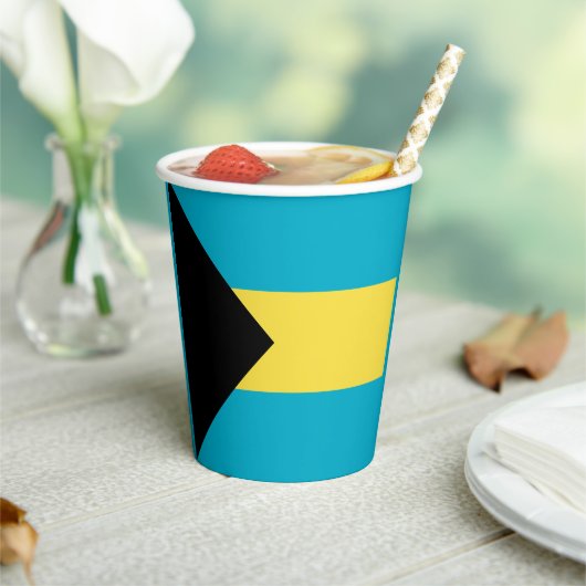 Bahamianische Flagge Pappbecher (In Situ)