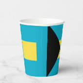 Bahamianische Flagge Pappbecher (Rechts)