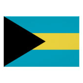 Bahamianische Flagge Poster (Vorderseite)