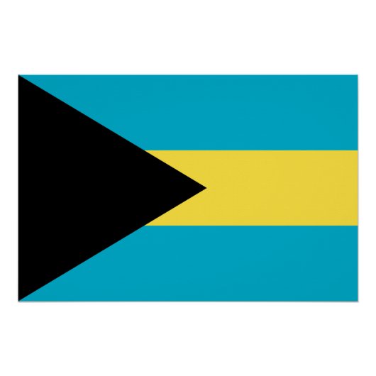 Bahamianische Flagge Poster (Vorderseite)