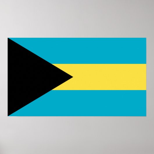 Bahamianische Flagge Poster (Vorne)