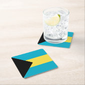 Bahamianische Flagge Rechteckiger Pappuntersetzer (Vor Ort)