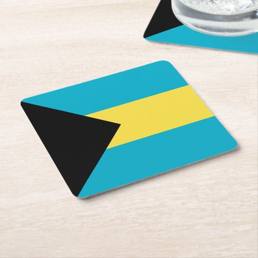 Bahamianische Flagge Rechteckiger Pappuntersetzer (angewinkelt)