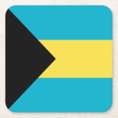 Bahamianische Flagge Rechteckiger Pappuntersetzer (Vorderseite)
