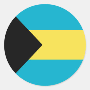 Bahamianische Flagge Runder Aufkleber
