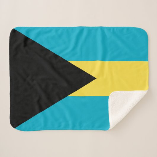Bahamianische Flagge Sherpadecke (Vorderseite (Horizontal))