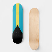 Bahamianische Flagge Skateboard (Vorderseite)