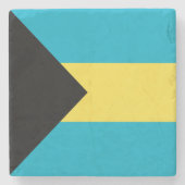 Bahamianische Flagge Steinuntersetzer (Vorderseite)