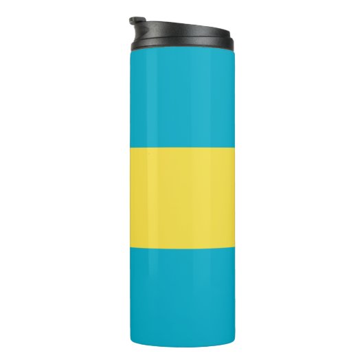 Bahamianische Flagge Thermosbecher (Nach rechts gedreht)