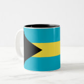 Bahamianische Flagge Zweifarbige Tasse (Vorderseite Links)