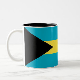 Bahamianische Flagge Zweifarbige Tasse