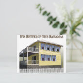 Bahamische Architektur Postkarte (Stehend Vorderseite)