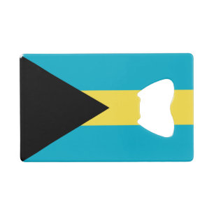 Bahamische Flagge Geldbeutel Flaschenöffner