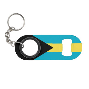 Bahamische Flagge Mini Flaschenöffner