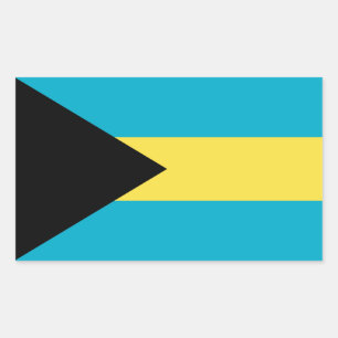 Bahamische Flagge Rechteckiger Aufkleber