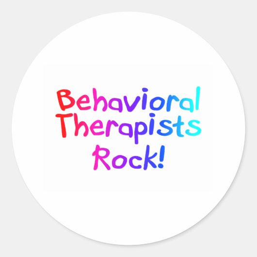 Bahaviorial Therapists Rock Runder Aufkleber (Vorderseite)