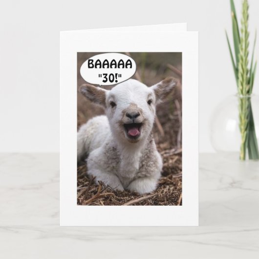 BAHHHH. SIE SIND "30", ABER SIE KÖNNEN IMMER NOCH KARTE (Vorderseite)