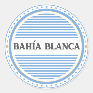 Bahía Blanca City Pride Emblem Argentinische Ident Runder Aufkleber