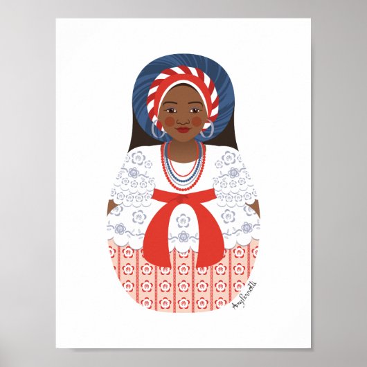 Bahia Brasilianische Matrjoschka Poster (Vorne)