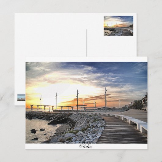 Bahía de Cádiz Postkarte (Vorne/Hinten)
