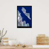 Bahia de Los Angeles, B.C., Mexiko-Satellitenposte Poster (Küche)