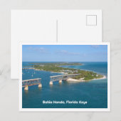 Bahia Honda, Florida Keys Aerial View aus West Postkarte (Vorne/Hinten)