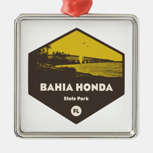 Bahia Honda Staat Park Florida Ornament Aus Metall (Vorne)