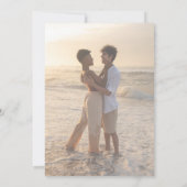 Bahia Minimal Palm Leaf Foto Wedding Einladung (Rückseite)