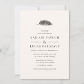 Bahia Modern Minimal Palm Leaf Wedding Einladung (Vorderseite)