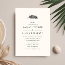 Bahia Modern Minimal Palm Leaf Wedding