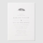 Bahia Simple Modern Minimal Palm Leaf Wedding Pergament Einladungen (Vorderseite)