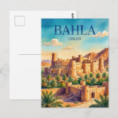 Bahla-Festung Oman Postkarte (Vorne/Hinten)