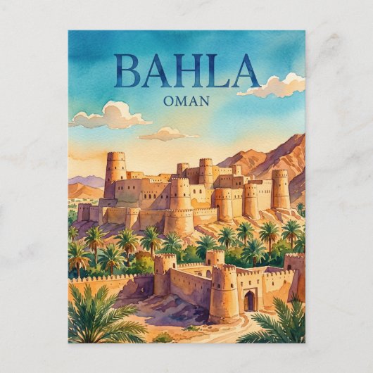 Bahla-Festung Oman Postkarte (Vorderseite)