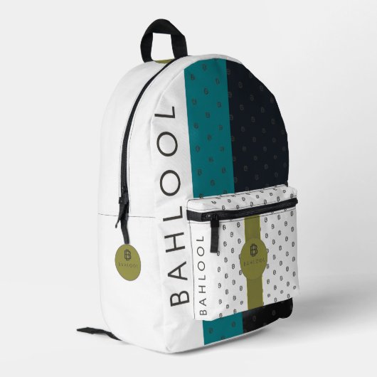 BAHLOOL BEDRUCKTER RUCKSACK (Rückseitige Ecke links)