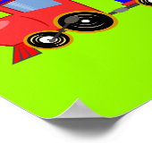 Bahn-312107 Cartoon Spielzeug Motor Autos rot blu Poster (Ecke)