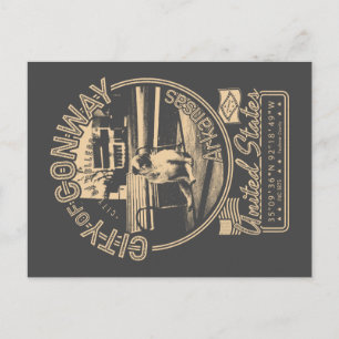 BAHN ARKANSAS - STADT VINTAG POSTKARTE