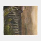 BAHN AUF DER EISENBAHN AM TAG FLEECEDECKE (Vorderseite (Horizontal))