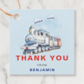 Bahn Birthday Square Danke Tag Chugga Chugga Geschenkanhänger (Vorderseite)