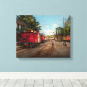 Bahn - Caboose - Fahrkarten bitte Leinwanddruck (Insitu (Holzboden))