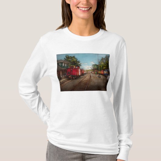 Bahn - Caboose - Fahrkarten bitte T-Shirt (Vorderseite)
