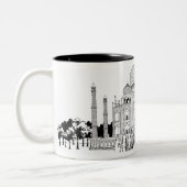 Bahn durch Taj Mahal Zweifarbige Tasse (Links)