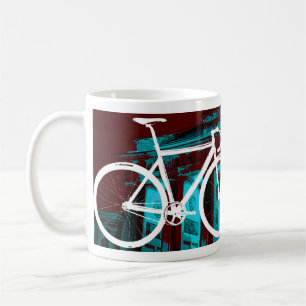 Bahn-Fahrrad Berlin - rotes Blau Kaffeetasse