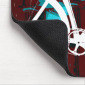 Bahn-Fahrrad Berlin - rotes Blau Mousepad (Ecke)